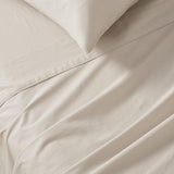 Vintage Washed 100% Cotton Sheet Set with 2 Pillowcases - Natural - King Size - Front View