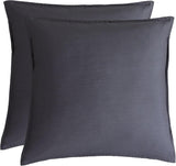 Bamboo Microfibre European Pillowcase x2 (one pair) - Charcoal - Front View