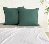 Bamboo Microfibre European Pillowcase x2 (one pair) - Green - Front View