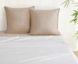 Bamboo Microfibre European Pillowcase x2 (one pair) - Linen - Front View