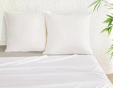 Bamboo Microfibre European Pillowcase x2 (one pair) - White