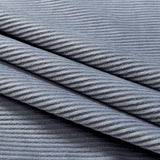 Super Soft Textured Corduroy Velvet European Pillowcase - Steel - Side View