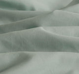 Twin Pack Vintage Washed Microfibre European Pillowcase (Sage, Square) - Top-Down View