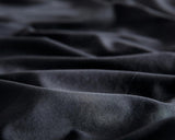 Vintage Washed Microfibre King Pillowcases - Ultra Soft & Skin-Friendly - Set of 2 - 50cm x 90cm (Black) - Side View