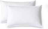 Vintage Washed Microfibre King Pillowcases - Ultra Soft & Skin-Friendly - Set of 2 - 50cm x 90cm (White)
