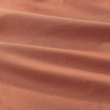 100% Vintage Washed Cotton Fitted Sheet Combo Set – 100% Natural Cotton, Ultra Soft & Breathable – Includes Fitted Sheet & Pillowcases – Machine Washable (Brick, King Single) - 45-Degree Angle