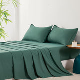 Bamboo Microfibre Sheet Set - Green - King Single - Front View