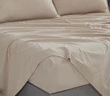 Vintage Washed Microfibre Sheet Set with 1 Pillowcase - Linen - King Single - Side View