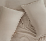 Vintage Washed Microfibre Sheet Set with 1 Pillowcase - Linen - King Single - Rear View
