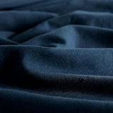 Vintage Washed Microfibre Sheet Set with 1 Pillowcase - Navy - King Single - Close-Up Angle