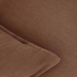 Linen Cushion Covers - 30% Linen 70% Cotton Blend, Soft & Breathable with Hidden Zipper Design - Cocoa Brown, 45cm x 45cm (Twin Pack) - 45-Degree Angle
