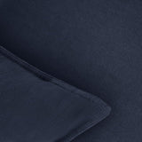 Linen Cushion Covers - 30% Linen 70% Cotton Blend, Soft & Breathable with Hidden Zipper Design - Navy Blue, 30cm x 50cm (Twin Pack) - Top-Down View