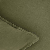 Linen Cushion Covers - 30% Linen 70% Cotton Blend, Soft & Breathable with Hidden Zipper Design - Olive Green, 45cm x 45cm (Twin Pack) - Rear View