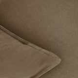 Linen Cushion Covers - 30% Linen 70% Cotton Blend, Soft & Breathable with Hidden Zipper Design - Tan, 45cm x 45cm (Twin Pack) - 45-Degree Angle