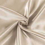 Satin Pillowcases - Silky Soft Polyester Satin with Zipper Closure - Champagne, 48cm x 73cm (Twin Pack) - Side View
