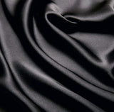Luxury Pillowcase - 100% Pure Mulberry Silk on Both Sides - Black - Top-Down View