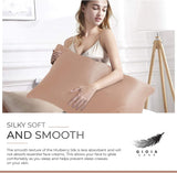 Luxury Pillowcase - 100% Pure Mulberry Silk on Both Sides - Copper - 45-Degree Angle