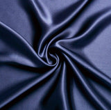 Luxury Pillowcase - 100% Pure Mulberry Silk on Both Sides - Navy - Top-Down View