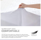 100% Ultra-Soft Cotton Quilted Anti-Microbial Mattress Cover Protector - Super King Size - 45-Degree Angle