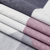 100% Cotton Reversible Quilt Cover Set - Dylan - Super King Size - Top-Down View