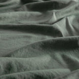 Vintage Washed Microfibre Quilt Cover Set (3Pcs) - Khaki Green - Super King Size - 45-Degree Angle
