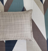 100% Cotton Oliver Reversible Printed Quilt Cover Set - Super King Size - Close-Up Angle