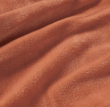 2-in-1 Teddy Sherpa Quilt Cover Set (Terracotta, Super King) - Top-Down View