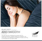 100% Cotton Vintage Washed Bed Quilt Cover Set - Dark Indigo - Super King Size - Close-Up Angle