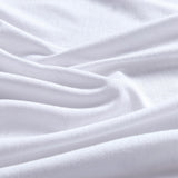 100% Jersey Cotton Quilt Cover Set - White - Super King - Top-Down View