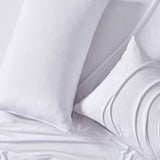 100% Jersey Cotton Quilt Cover Set - White - Super King - 45-Degree Angle