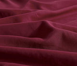 Twin Pack Vintage Washed Microfibre Standard Pillowcase (Burgundy, Standard) - Top-Down View