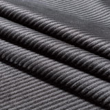 Set of 2 Super Soft Corduroy Velvet Standard Pillowcase - Charcoal - Side View