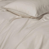 Vintage Washed 100% Cotton Standard Pillowcase - Luxurious Standard Pillow Cover - Natural - 2 Pcs - Side View