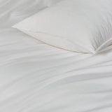 Vintage Washed 100% Cotton Standard Pillowcase - Luxurious Standard Pillow Cover - White - 2 Pcs - Side View