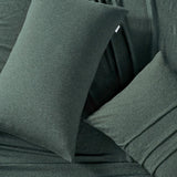 Set of 2 100% Jersey Cotton Soft Breathable Stretchy Standard Pillowcase - Forest Green - Front View