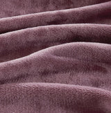 Teddy Sherpa Twin-Pack Standard Pillowcases - Soft Reversible Velvet & Sherpa Cushion Covers - Machine Washable with Zipper Closure -  48x73cm - Mauve - Close-Up Angle