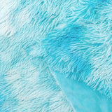 Double Sided Fx Fur Shaggy Throw Blanket - Blue - Top-Down View