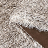 Double Sided Fx Fur Shaggy Throw Blanket - Chestnut - 45-Degree Angle