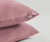 Twin-Pack Velvet Cushion Covers - Soft Microfibre Cushion Covers with Hidden Zipper (Blush, 30cm*50cm) - Rear View