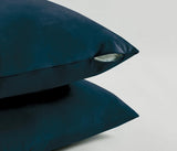Twin-Pack Velvet Cushion Covers - Soft Microfibre Cushion Covers with Hidden Zipper (Dark Teal, 65cm*65cm) - Side View
