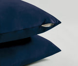 Twin-Pack Velvet Cushion Covers - Soft Microfibre Cushion Covers with Hidden Zipper (Navy Blue, 45cm*45cm) - Side View