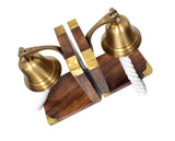 Brass Bookend - Anchor Bell - Side View