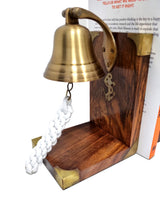 Brass Bookend - Anchor Bell - Top-Down View