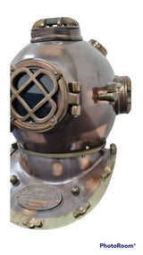 US Navy Mark V Diving Helmet – Dark Antique Finish - Side View