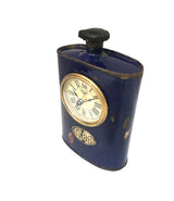 Table Clock - Old Iron Drinking Flask - Side View