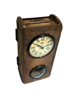 Wall Clock - Brick Mould With Pendulum - Front View