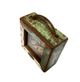 Small Recycle Square Table Clock - Front View