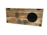 Antique Frying Pan Wall Clock on Reclaimed Mango Wood