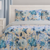 Peach Blossom PRINTED MICROFIBRE QUILT COVER SET - QUEEN - Front View