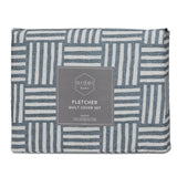 Fletcher PRINTED QUILT COVER SET - QUEEN - Top-Down View